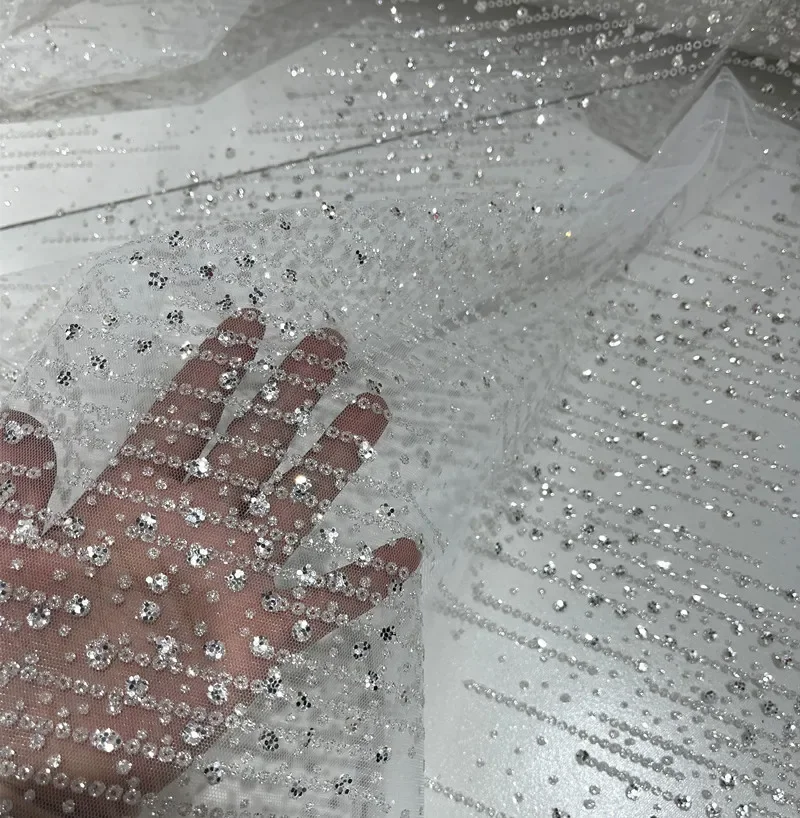 Flitre DIY Šijacie šaty Materiál 150 cm široký vertikálny pruh tyl tyl