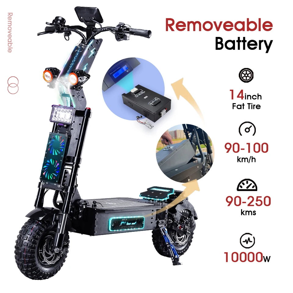 FLJ-X14 10000W FAT PNEY ELEKTRICKÝ SKOLÍK, OFF ROAD, vodotesná odnímateľná batéria, špičkový módny dizajn, 14-palcové koleso