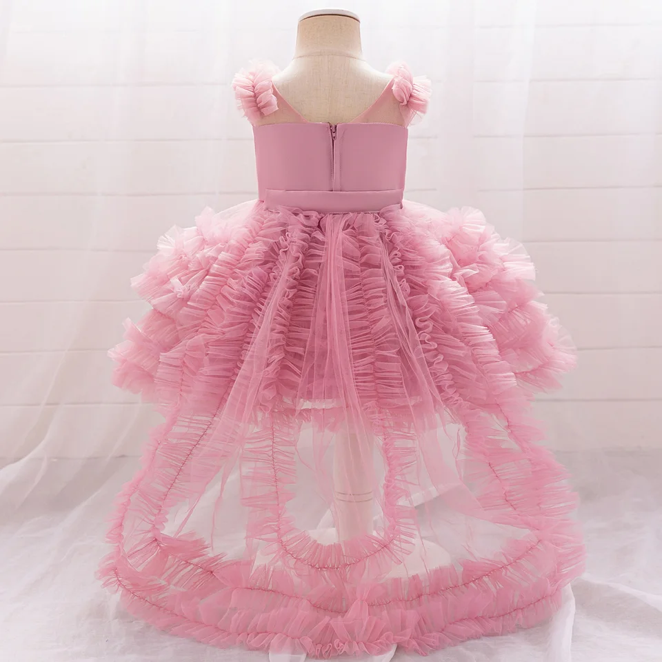 Fluffy Tulle Baby Svadobné šaty pre dievčatá pre dievča Elegantné 1. narodeniny Princezná Krst Dievčatá Dievčatá detské detské oblečenie