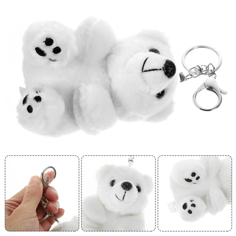 Fluffy zavesenie dekorácie Car Keychain Prívesky Kábel
