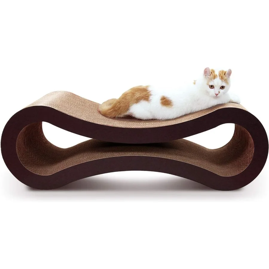 Fluffydream Cat Scratcher Cutcboard Scratching Pad House Bed Bed nábytok Protect Infinity Tvar zakrivený