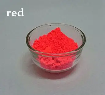 Fluorescenčný pigment s práškovým fluorescenčným fluorescenčným pigmentom fluorescencie s červenou farbou.