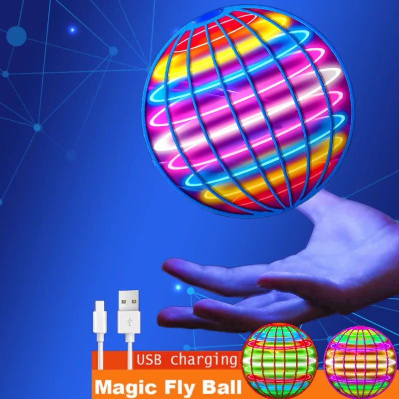 Flying Ball Boomerang Spinner Hračky Ručné ovládanie ruky Dron 360 ° Rotačné mini UFO s LED svetlami pre deti vtipné narodeniny darčeky