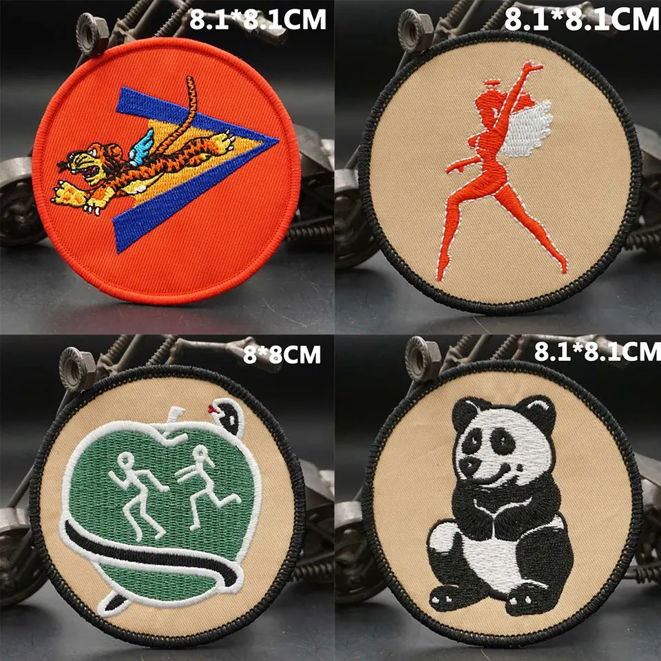 Flying Tiger Tactical vyšívacie škvrny so šitím na podložke háčika pre odevy batohové čiapky
