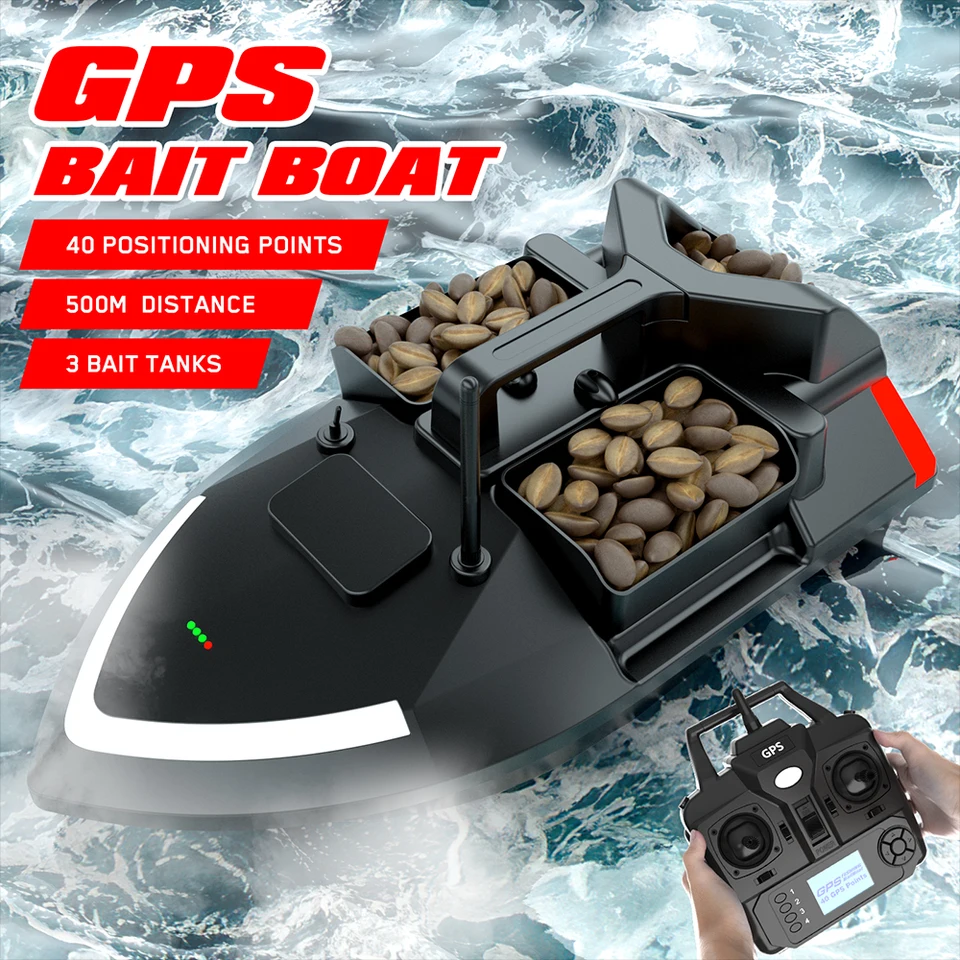Flytec V020 GPS 500 metrov RC návnada hniezdnej lode Smart 40 bodov polohovanie rybárskych člnov Vysoko rýchlostné hračky pre dospelých rýb