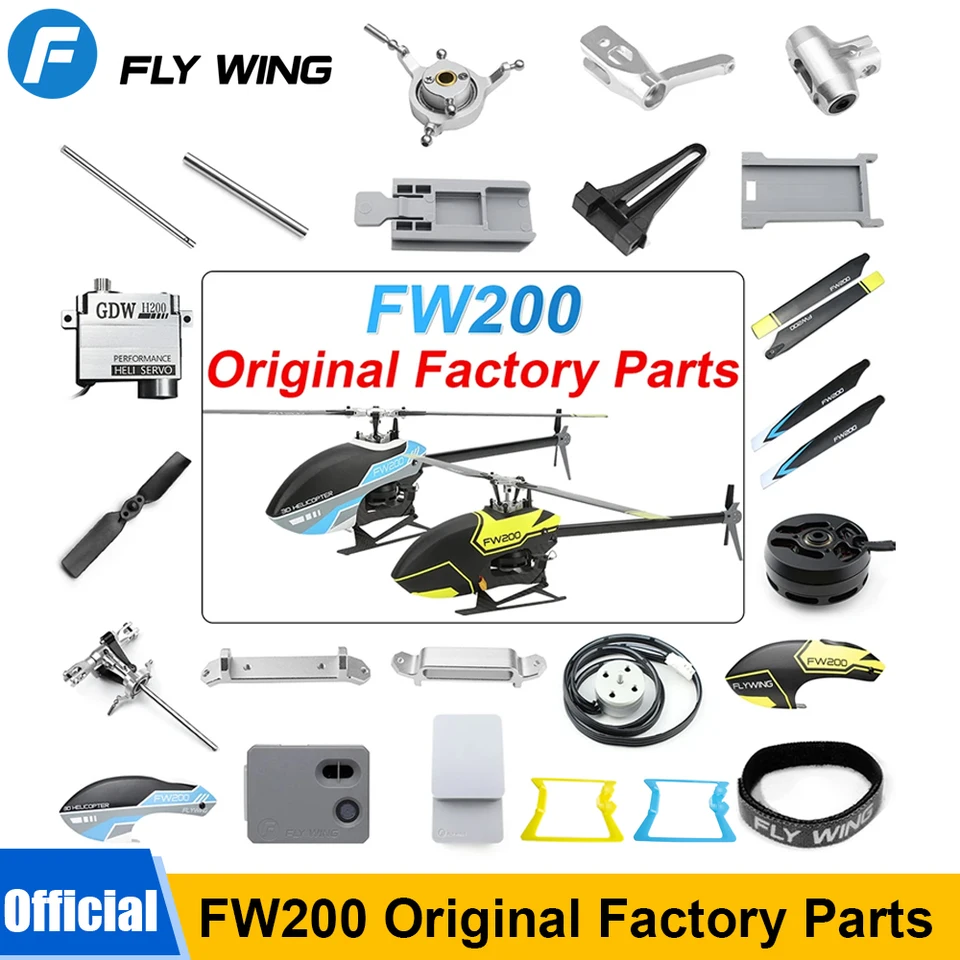 Flywing FW200 RC RC diely Helikoptéra Originálna továreň FW200 Časti inštalácia doska chvosta čepeľ popruh hlavný čepeľ Motor rc servo