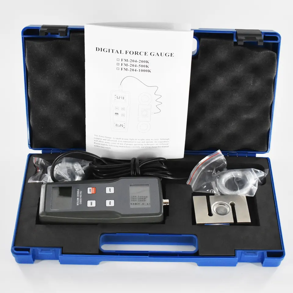FM-204-500K DIGITÁLNE SILY 4900N Dynamometer Pull and Push Force Meter N/KG/LB Mechanické prístroje