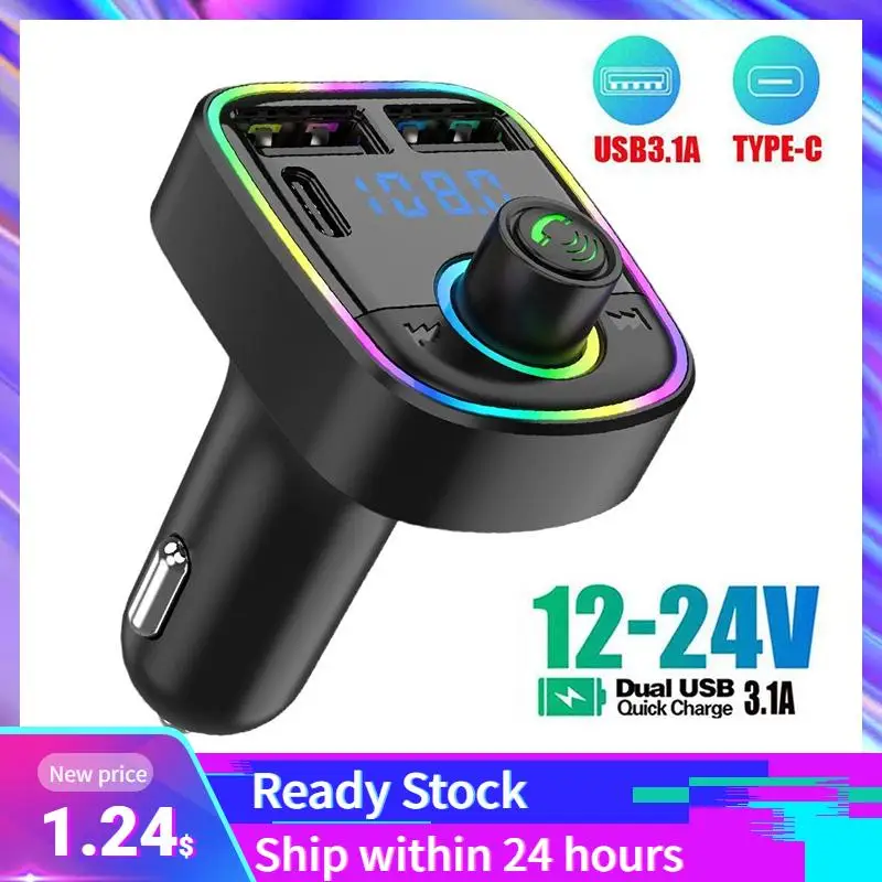FM vysielač PD Dual USB 3.1A WARLEFIL ANDOBLELÁRNE LIGHT Handsfree MP3 modulátor MODULÁCIE Player Car Bluetooth 5.0