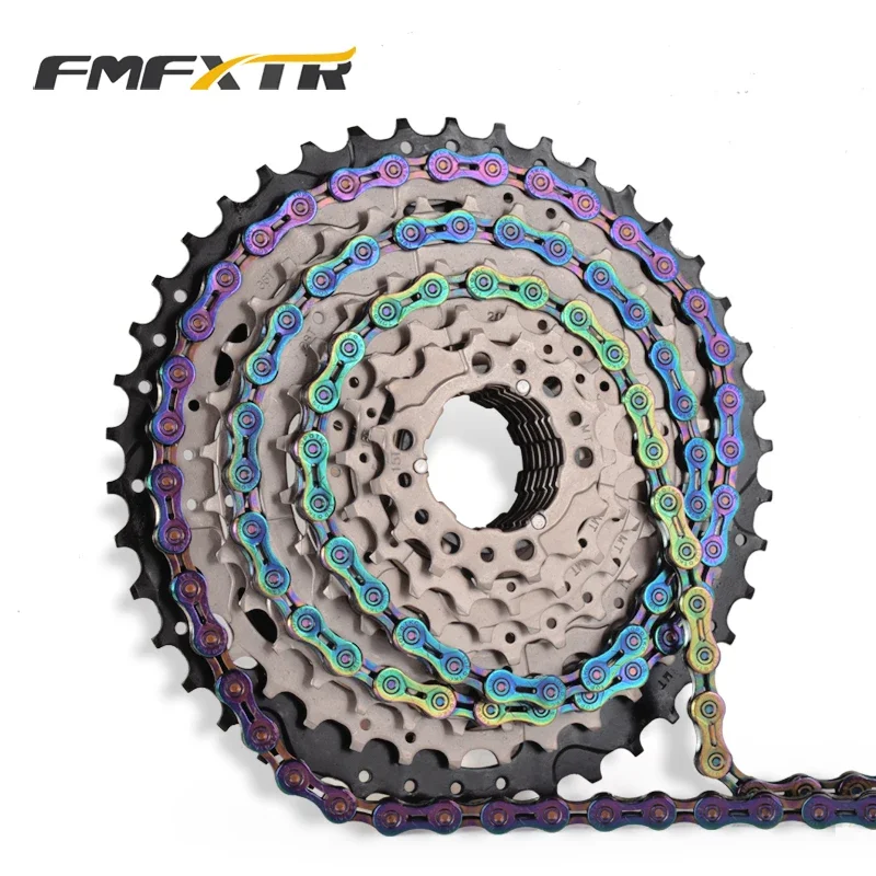 FMFXTR bicykel reťazec 6 7 8 9 10 11 11 Speed ​​Velocidade Titanium Ti Gold Silver Mountain Road Bike MTB reťazce Časť 116