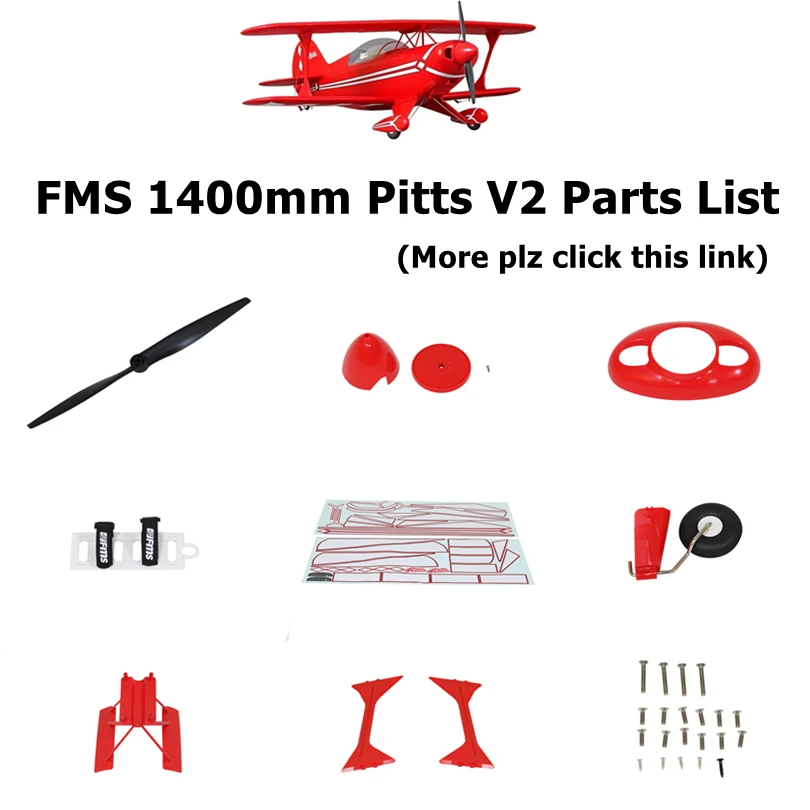 FMS 1400 mm 1,4 m Pitts V2 Zoznam zoznamu vrtule Spinner Spinner Cowl Motor Motor Doska Konoštrubie prevodové zariadenie ESC RC Lietadlo Model Model Lietadlo