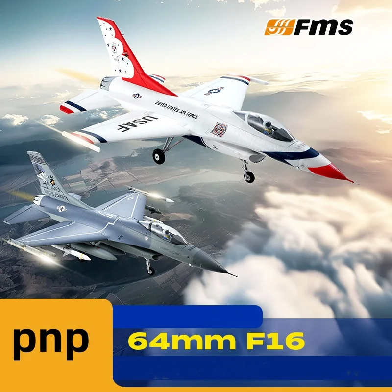FMS 64 mm F-16 F16 V2 Falcon Fighter Jet EDF Model lietadla RC