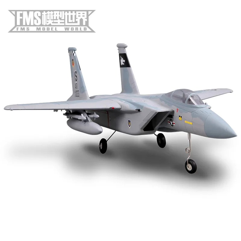 FMS 64 mm F15 V2 Vylepšené EPO stíhacie lietadlo RC Plane Fixné krídlo Model Model s jedným motorovým tunelom lietadla