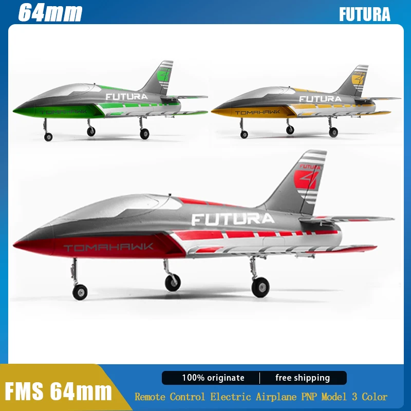 FMS RC lietadlá 64 mm RC Aircraft Model Futura Culvert diaľkové ovládanie Elektrické lietadlo PNP PNP Toy Gift Model Model pre deti