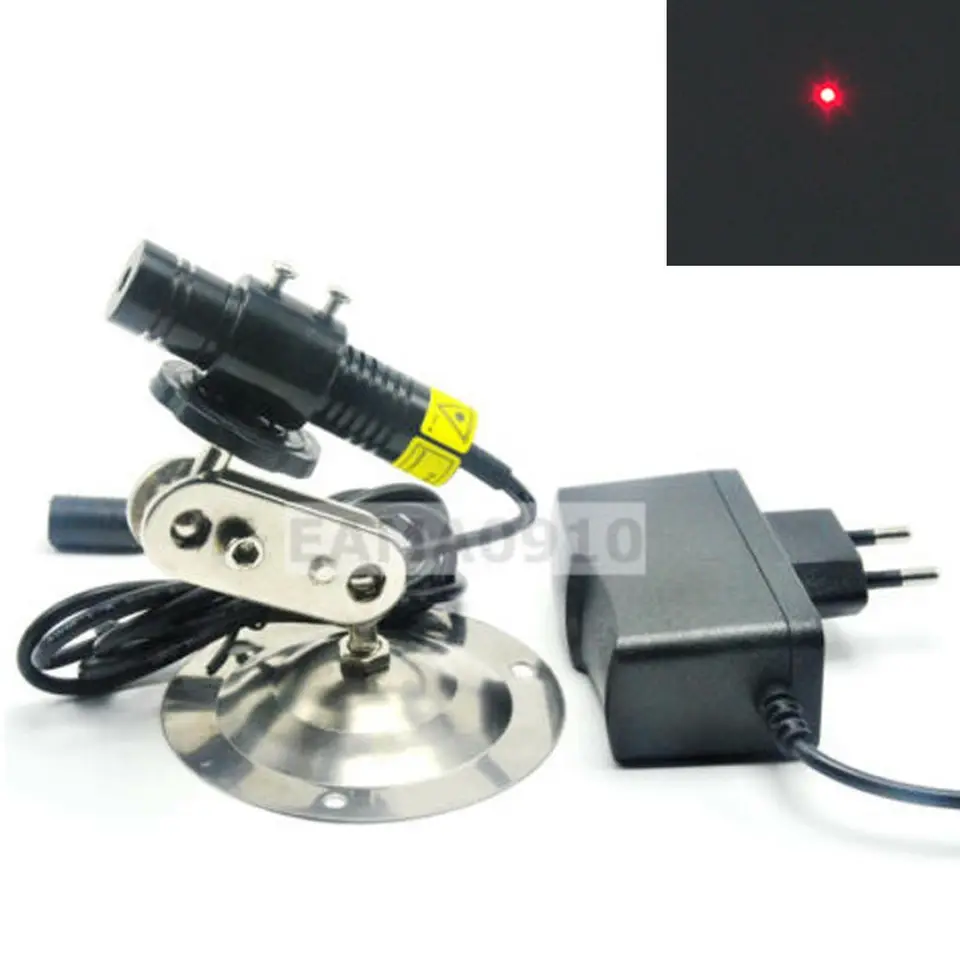 Focus 648nm 650nm 100 MW červeného laserového bodového modulu dióda w/držiak + AC adaptér