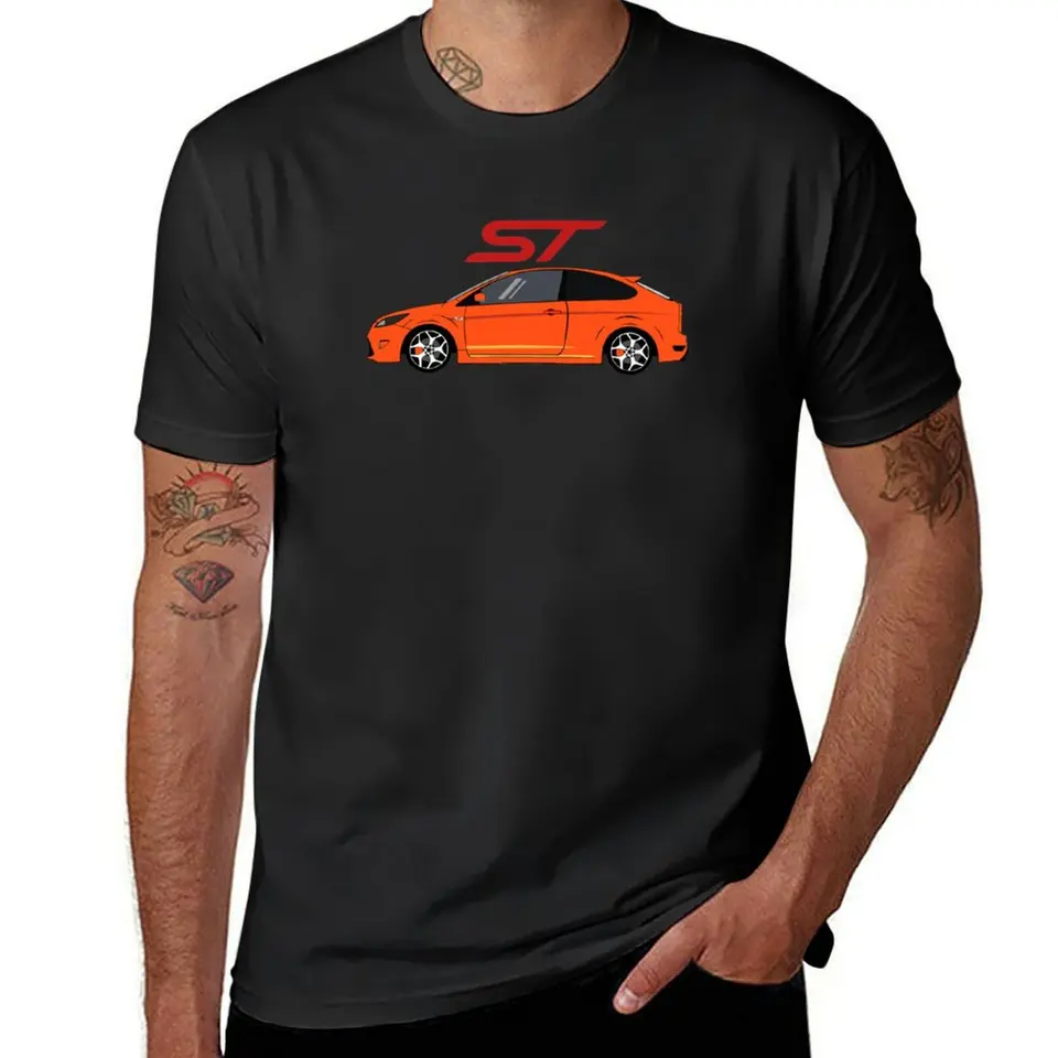 Focus Mk2 St Orange Tričko pre chlapca vintage oblečenie pánske grafické tričká anime