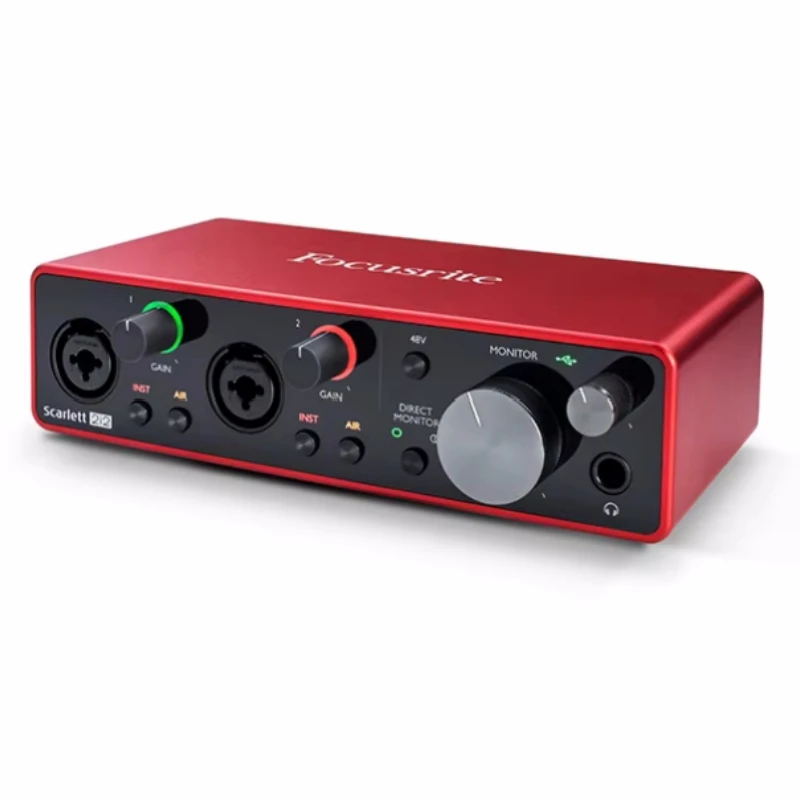 Focusrite Scarlett 2i2 (3. gen) zvukové rozhranie Externá USB zvuková karta nahrávka gitarového zvukového audio zosilňovača mikroftikátora mikrofónu