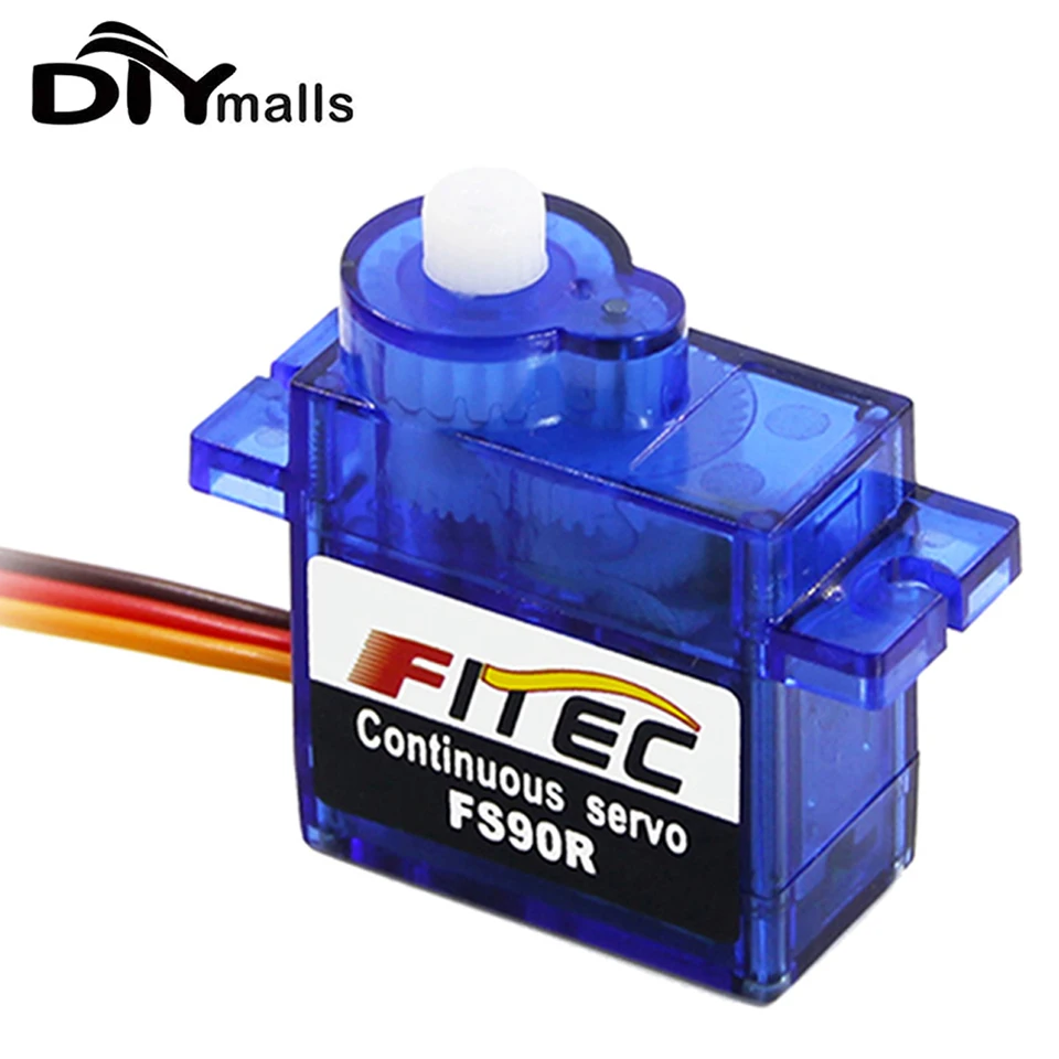 Foech FS90R Micro Servo 360 stupňov Continuous Rotácia RC Servo Motor 9G pre Arduino robotický vrtuľník lietadla