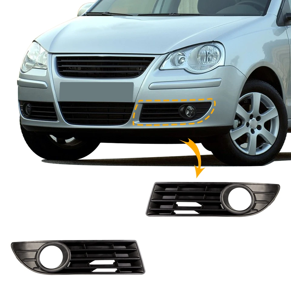 FOG Light Grill Cover Rámový odtieň odtieňa pod predným nárazníkom pre VW Polo Accessories 2006 2008 2008 2009 6Q0853665E 6Q0853666E