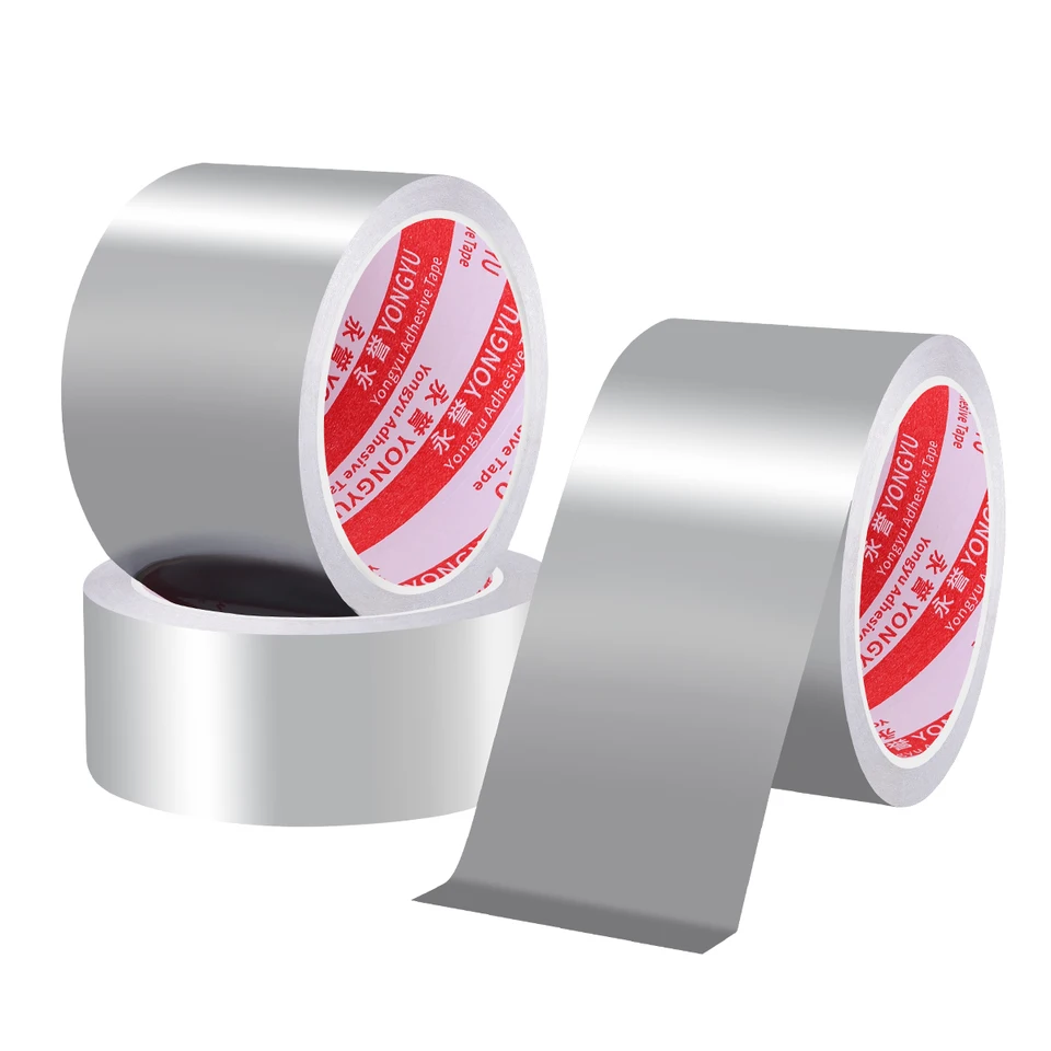 FOIL DUCT TAPE Vodotesná páska Hliníková fóliová páska a tesnená páska, izolačné lepiace kovové pásky pre potrubie, utesnenie atď.