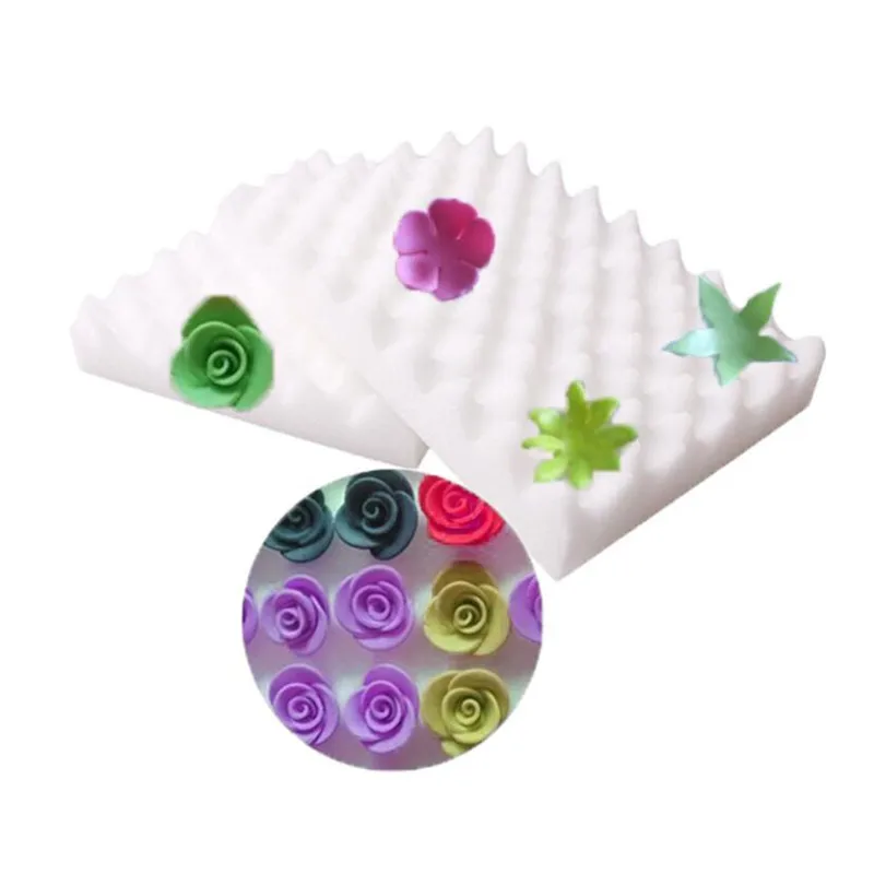 Fondant Cake Sponge pena sušenie cukru kvetina rohož špongiou podložka guma pasta plesne pečivo náradie kuchyn