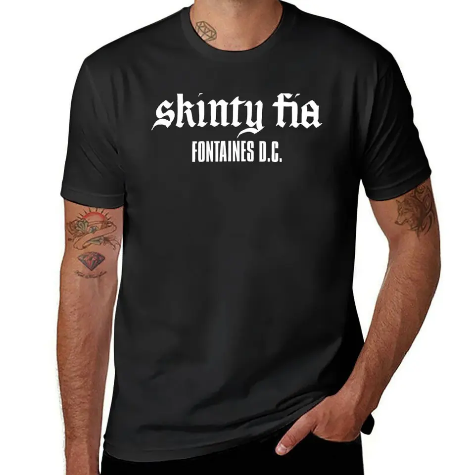 Fontaines DC Merch Skinty Fia Tričko Čierne colné košele Colných košele
