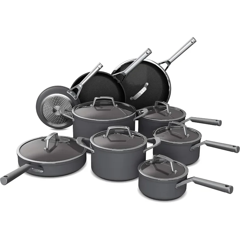Foodi Neverstick Premium 16-dielnu riadok, tvrdý, nelepivý, odolný a rúru v bezpečí na 500 ° F do 500 ° F