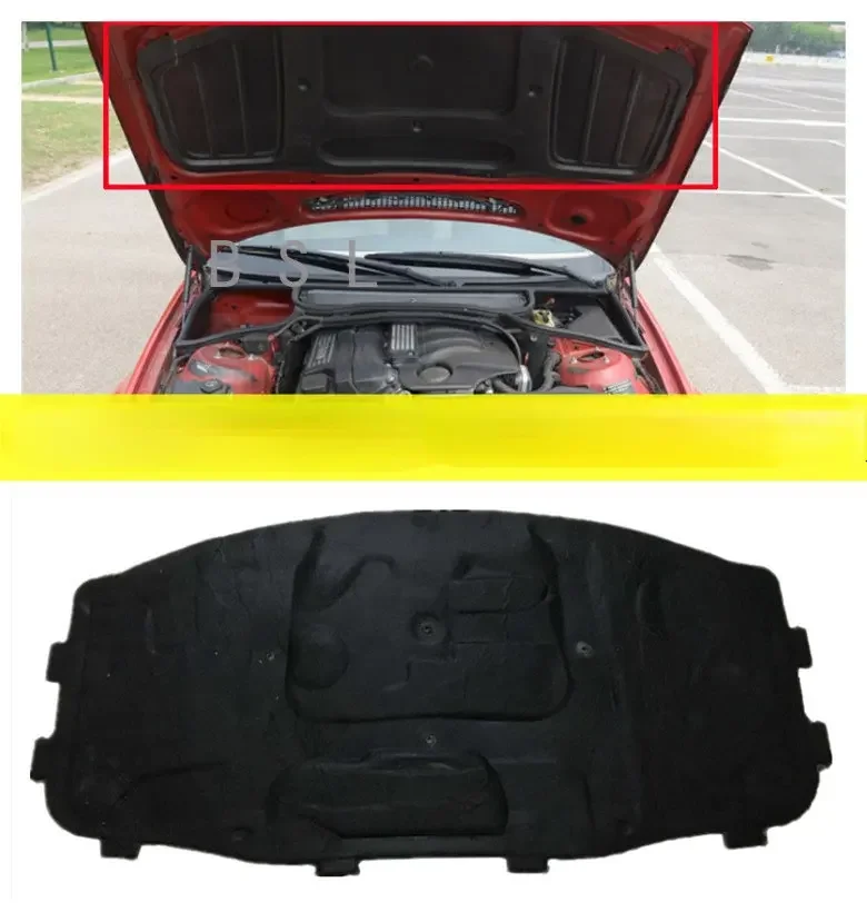 For-BMW 3 Series E46 318I 320 325 330 TEPNÁ Izolačná izolačná penová kapucňa Zvukový pevný bavlnený predný kryt hlavy so sponou so sponou