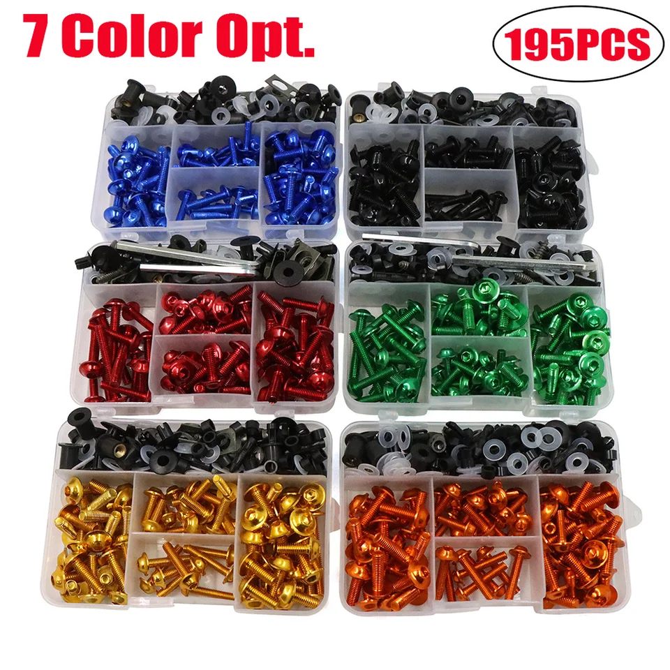 For Kawasaki NINJA 250R 300 ER6 650 ZX6 ZX7 ZX9 ZX10 ZX12 ZX14 Z1000 Z900 Z800 Z750 Z650 Fairing Bolts Fastener Clip Screw Kit
