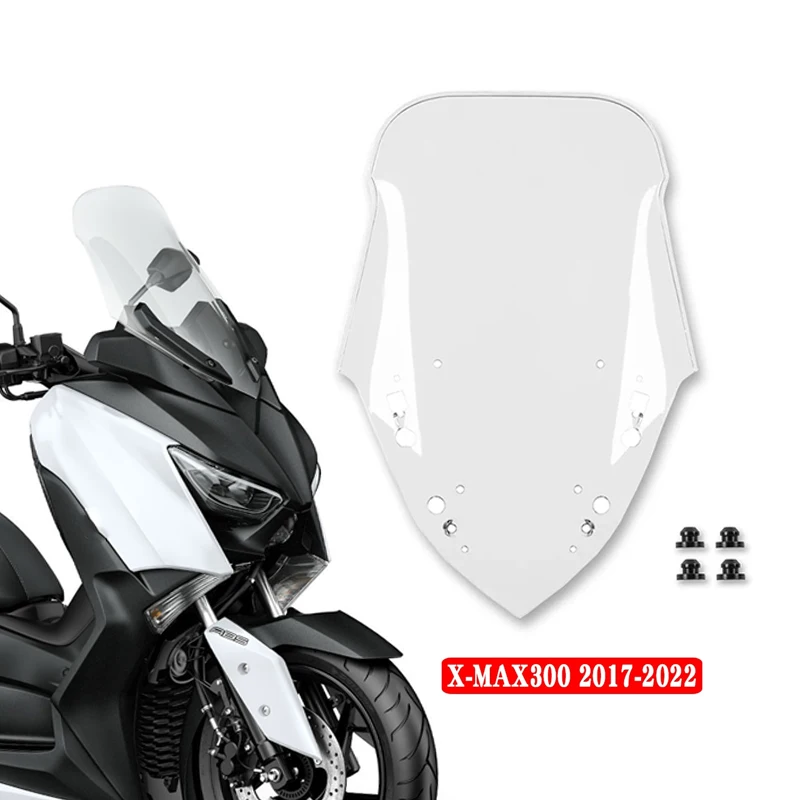 For Yamaha X-MAX XMAX 300 2017-2022Motorcycle Windshield Windscreen X-MAX300 XMAX300 Wind Deflector Shield Screen Accessories