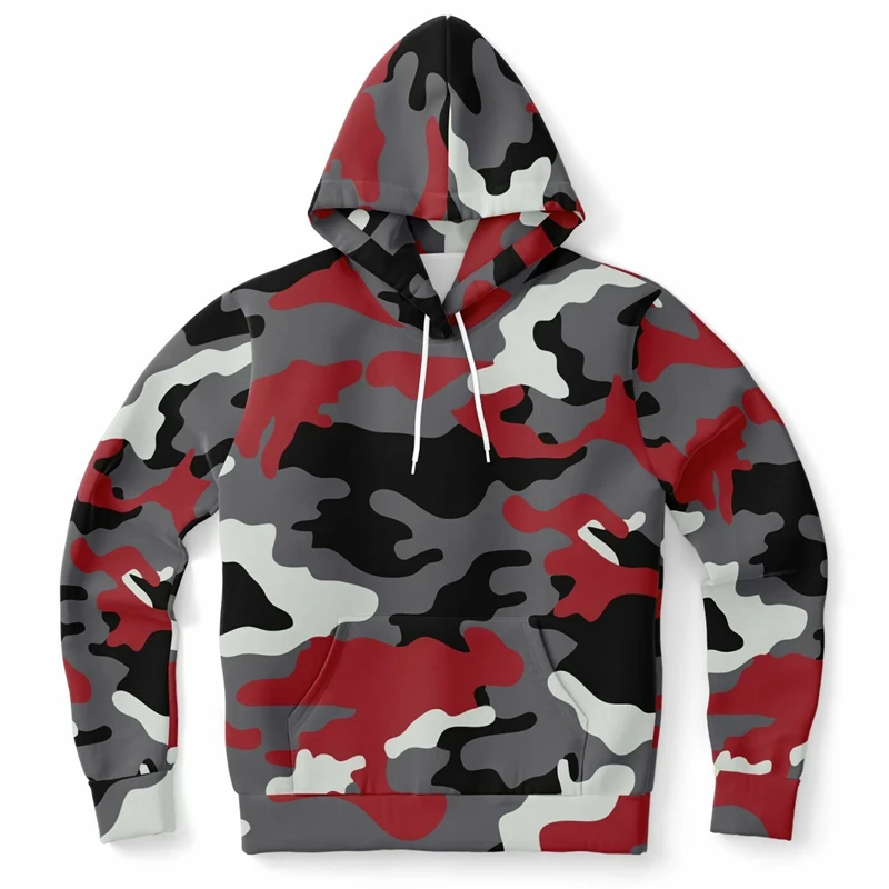 Forest Camouflage Leopard Grafická muži/ženy Nová móda Harajuku Hoodie Jeseň s dlhým rukávom Denná ulica s nadmerne nadmerne pulvovery