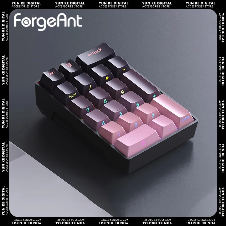 Forgeant F20 Mini klávesnica káblová numerická externá externá abs 20Key Mechanická klávesnica PC počítačové príslušenstvo Prispôsobenie Office Darčeky