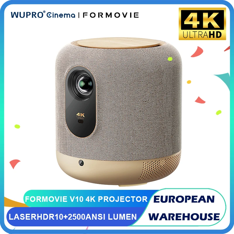 Formovie V10 4K Laser Projector 2500ansi lumens ALPD Full HD pre domáce kino prenosný inteligentný Fengmi TV Bluetooth HDR10 divadlo