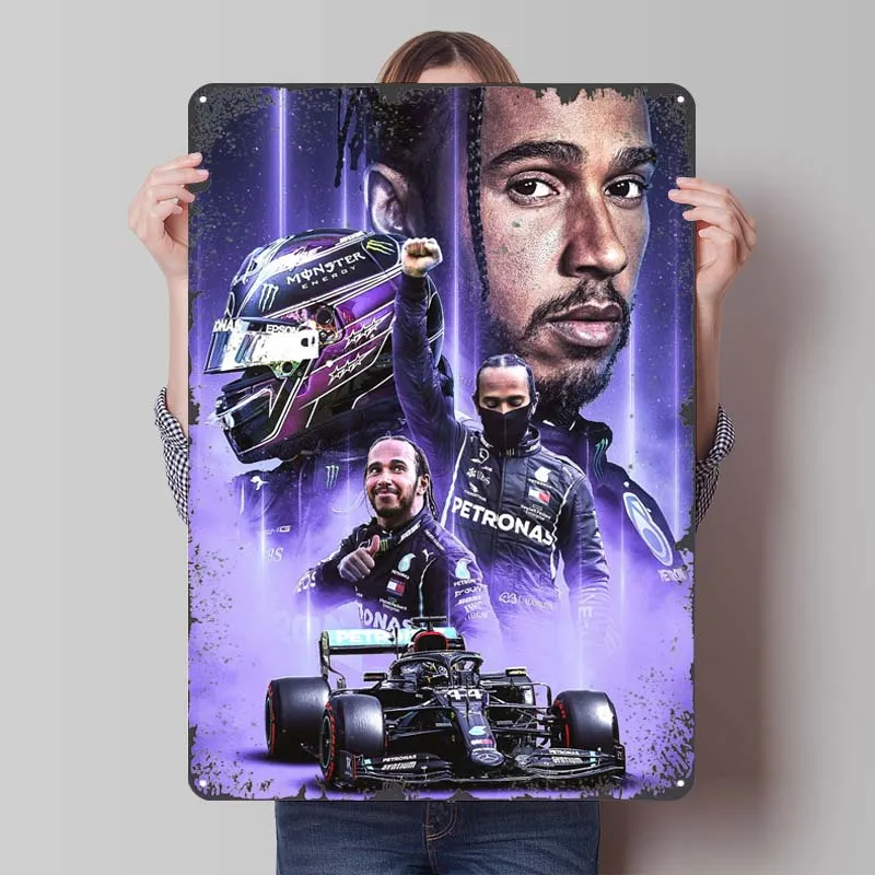 Formula 1 Metal Signs Sports Plaght Room Ozduku Gaming Prispôsobené značky Tinplate pre nástenné umenie dekorácie Nový dekor Dekorácie