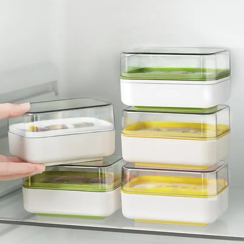 Formy ľadovej kocky Šesť automatov na výrobu ľadu Tray Easy uvoľňovacia kocka Ice Cube Trays Opätovne použiteľný mraziaci ľadové zásobníky ľadová kocka Krytá ľadová kocka