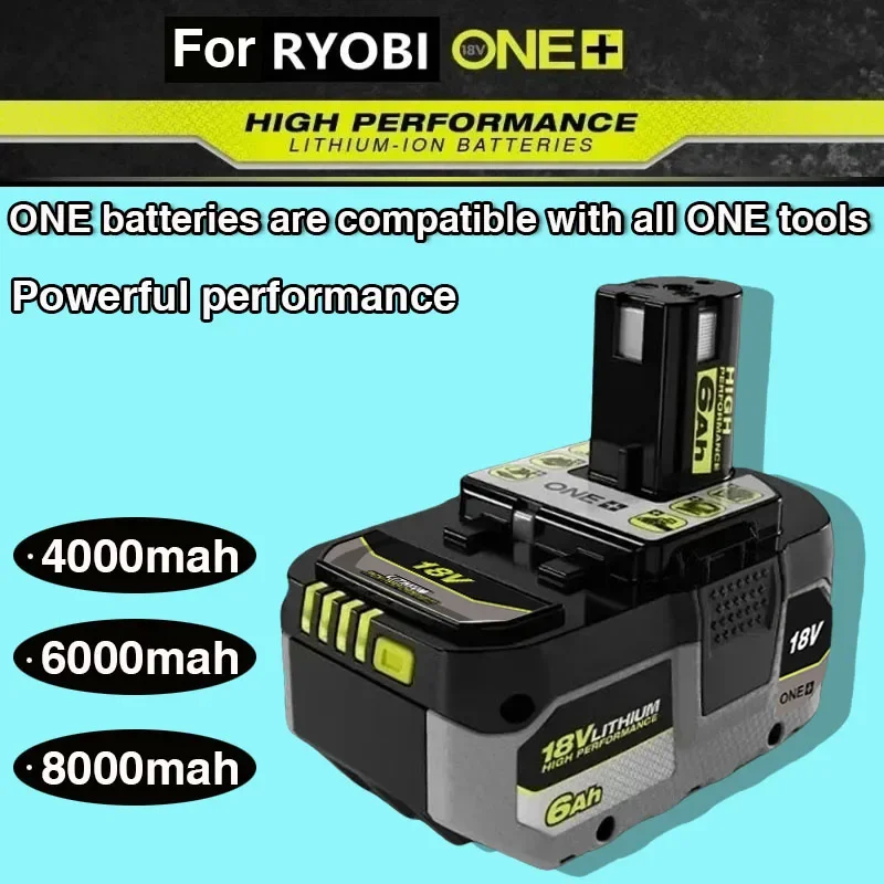 Forryobi One+ Vysoko výkonná lítiová batéria 18V Žiadny pamäťový efekt, nízky samovznik, vhodný pre všetky jedno+ nástroje P104, P107