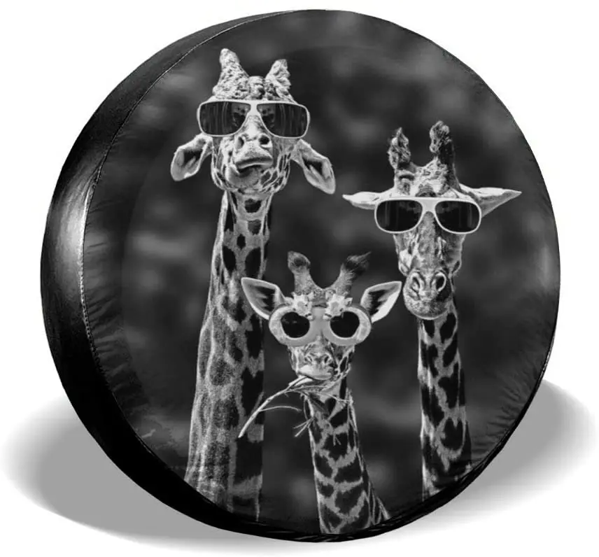 Foruidea Funny Giraffe náhradná pneumatika kryt nepremokavého krytu pneumatík UV Sun Wheel Pneuma