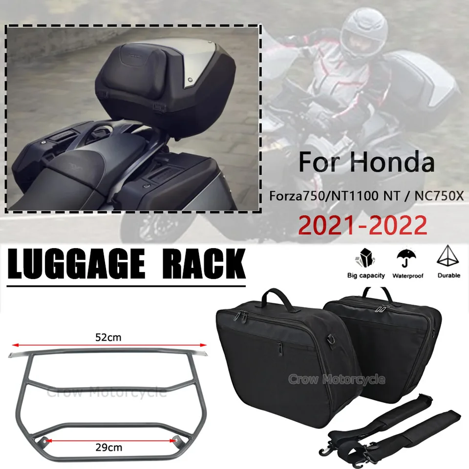 FORZA 750 Nový zadný kmeň batožinový stojan Rail Tour Tour Turner Trunk Rack Horné puzdro sa hodí pre Honda Forza 750 FORZA 750 2021 2022