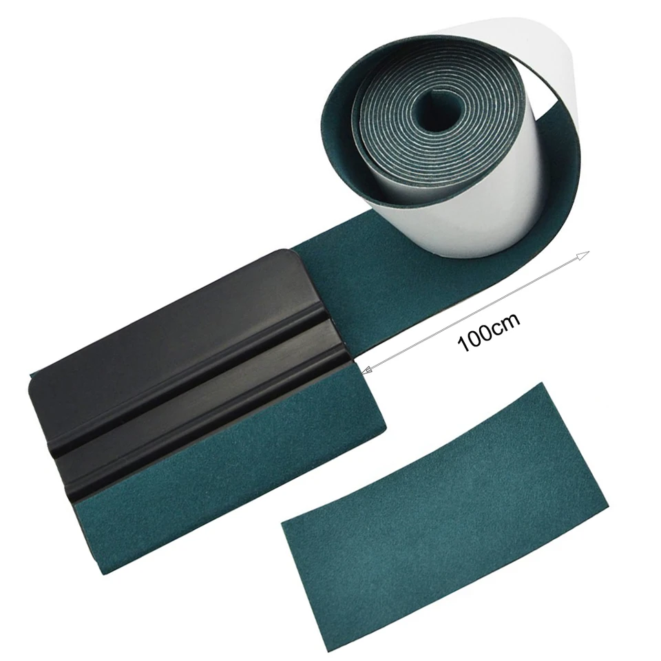 Foshio 100 cm No Scratch Suede Tkanina Edge Edge Uhlíkové vlákno Vinylové obalové náradie