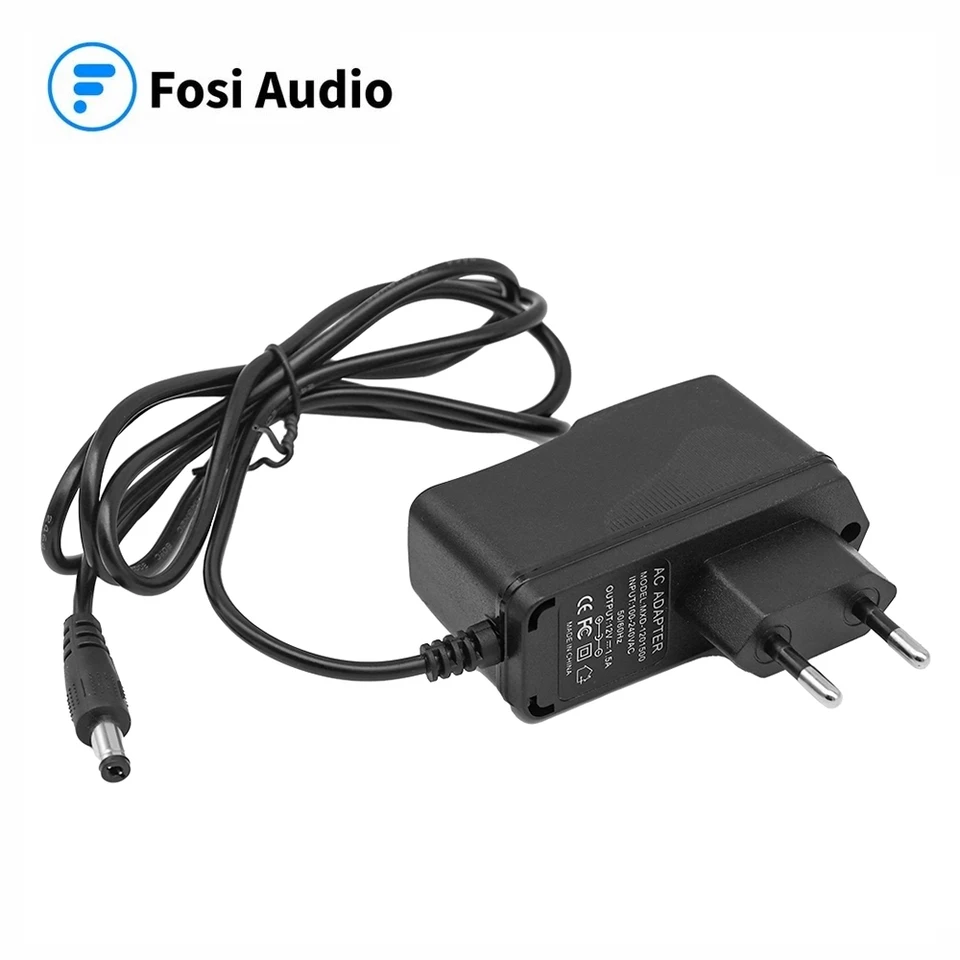 FOSI Audio DC 12V EÚ Power Sumping AC 100V-240V 50/60Hz Adaptér prevodníka DC12V 1.5A US Plug 5.5x2.5mm pre zvukový zosilňovač