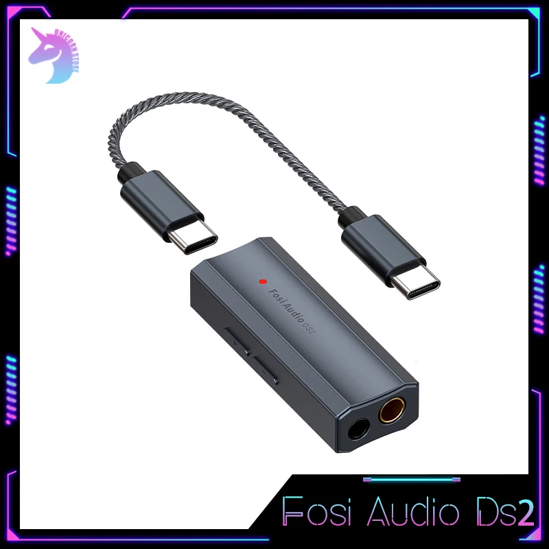 FOSI AUDIO DS2 DS512 DAC zosilňovač pre slúchadlá Mini Audio HIFI 3,5 mm a 4,4 mm duálne výstupy Podpora 32bit/768 kHz USB DAC AMP Custom