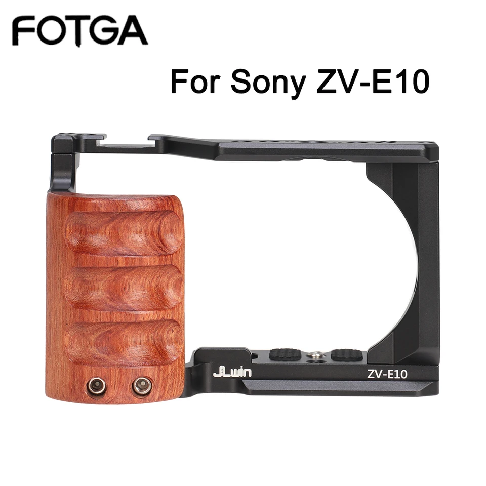 FOTGA ZVE10 CAMERA COAGE RIG RIG RECHLIKOVÁ PLATNÁ STABILIZER ORIGENT OCHRANA PRE SONY ZV-E10 DSLR fotoaparát ARCA-TYPE VIDEO SHOOTER