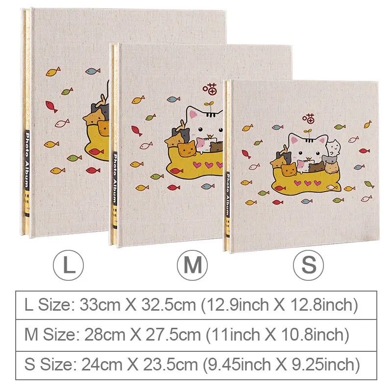 Foto album prach Dust Free Scrapbook for Baby Family Linen Cover Diy Darček Magnetic Travel Book 40