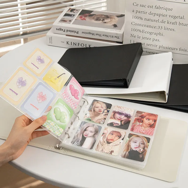 Foto -karta Binder držiteľ Photo album KPOP Cards Binder Idol Cards Zhromažďovanie knihy Poka Binder KPOP KARTY BRINKOVÉ POZADIE PAPE 포카