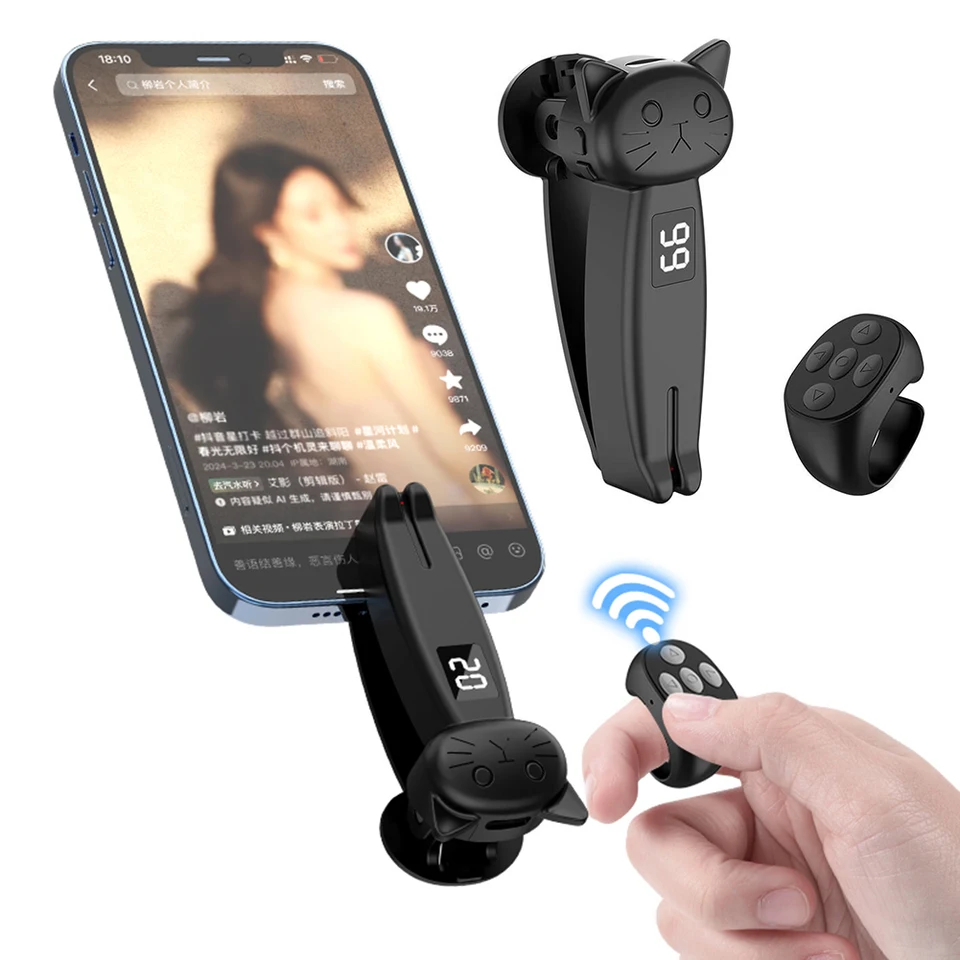 Fotoaparát Bluetooth kompatibilný 5.3 Smart Phone Automatické klikanie telefónu Aplikácie Rýchlosť kliknutia Prsteň pre tiktok pre Kindle Paperwhite