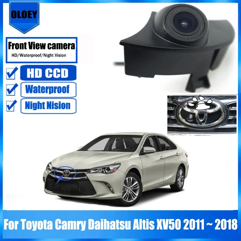Fotoaparát predného pohľadu pre auto pre Toyota Camry Daihatsu Altis XV50 2011 ~ 2017 Witerproof Parking CCD Night Vision Forward Logo Fotoaparát