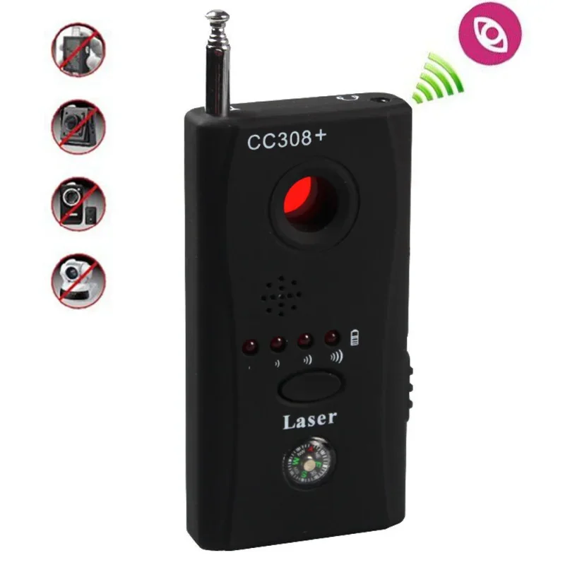 Fotoaparát Skrytý nálezca Anti Spy Detector Detector CC308 Mini Wireless Signal GSM GPS Zariadenie Blocker Radio Radio Scanner RF Spyfinder