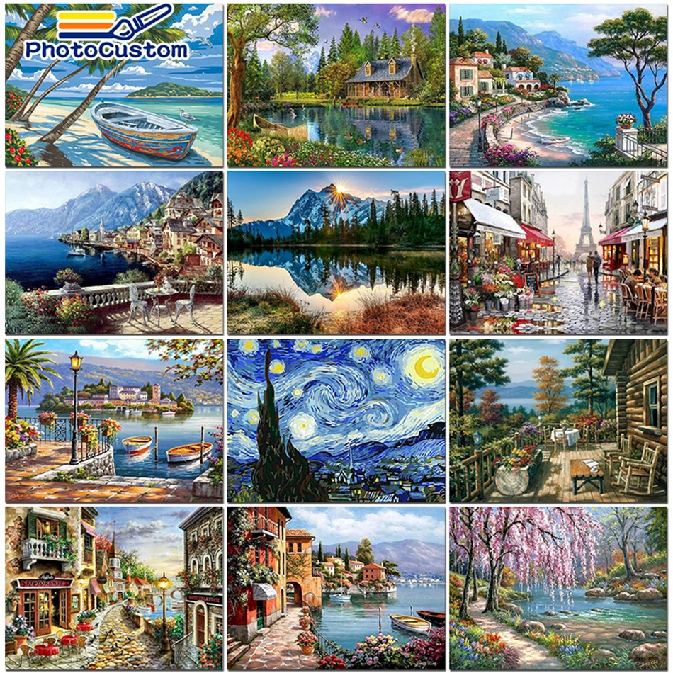 Fotocustomter farbu podľa čísla Canvas Painting súprav