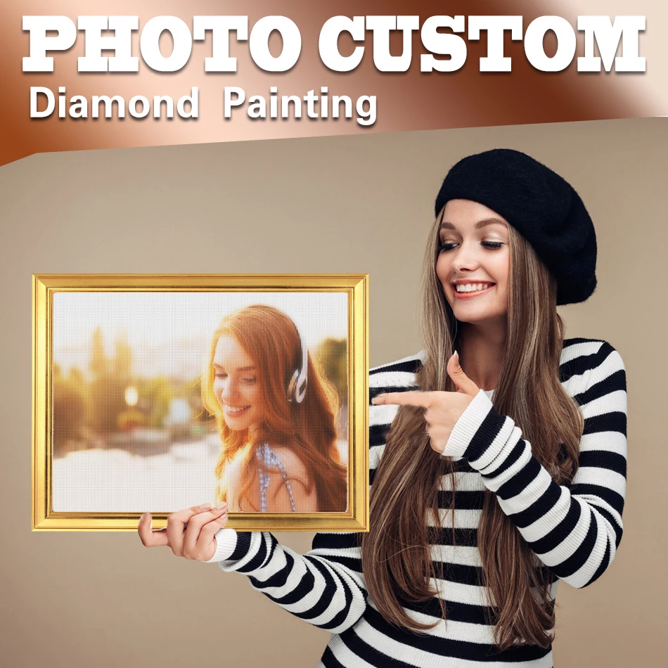 Fotografia Custom Diamond Painting Plné štvorcové/okrúhle diamanty výšivky Art Kit Home Domovodič