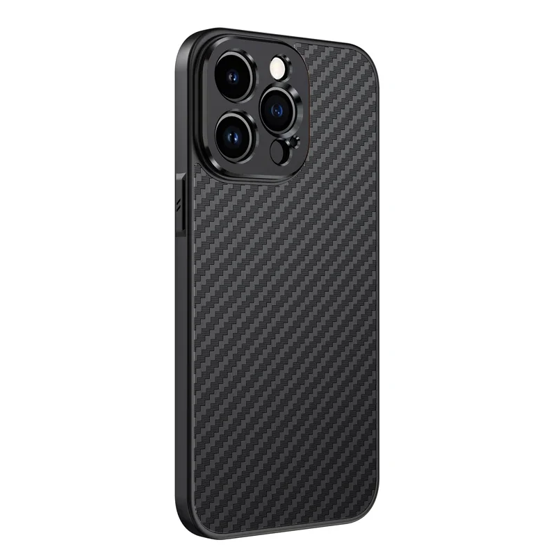 Fotorgear Carbon Fiber Puzdro pre kovový ochranný telefón pre iPhone 15 14 13 Pro Max Plus pre 17 mm telefónny objektív