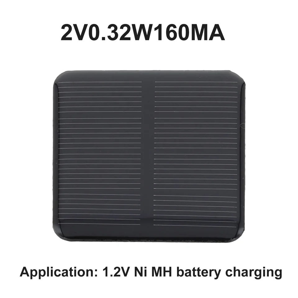 Fotovoltaický panel Solárny nabíjací panel 50*50*2,6 mm čierny pre 1,2V Ni MH batérie Polysilicon 2V Vynikajúci servisný životnosť